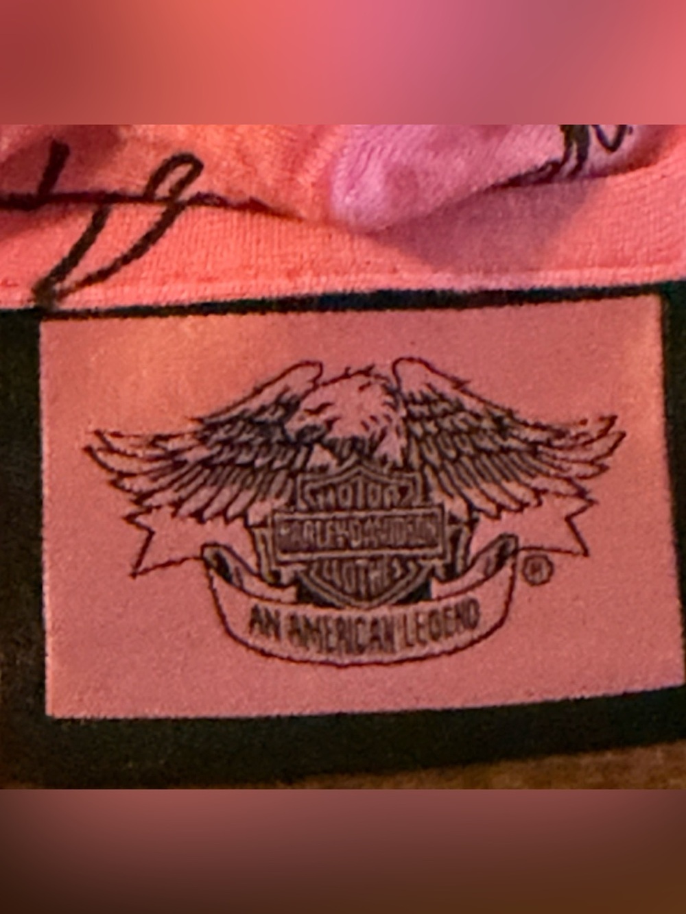 Harley-Davidson Pink Script Logo Bandana Headwrap Biker Scarf NWT - Picture 4 of 6